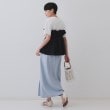 オペークドットクリップ(OPAQUE.CLIP)のシアーギンガムドッキングペプラムカットソー【洗濯機洗い可】3