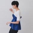 オペークドットクリップ(OPAQUE.CLIP)のシアーギンガムドッキングペプラムカットソー【洗濯機洗い可】10