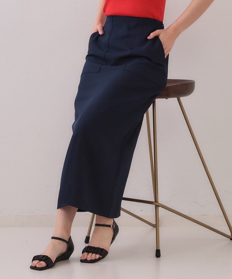 5color/S-LLsize》リネンライクストレッチタイトスカート【洗濯 5color/S-LLsize》リネンライクストレッチタイトスカート【洗濯