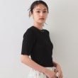 オペークドットクリップ(OPAQUE.CLIP)のシアーリブハーフスリーブニット【洗濯機洗い可/抗ピル】5