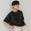 オペークドットクリップ(OPAQUE.CLIP)のスパンコールブラウス【洗える】 ブラック(019)