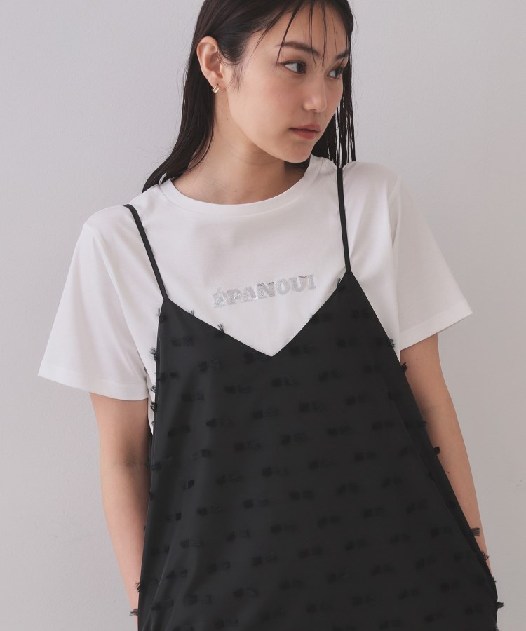 オペークドットクリップ(OPAQUE.CLIP)の刺繍＆スパンコールロゴTシャツ【洗濯機洗い可】41