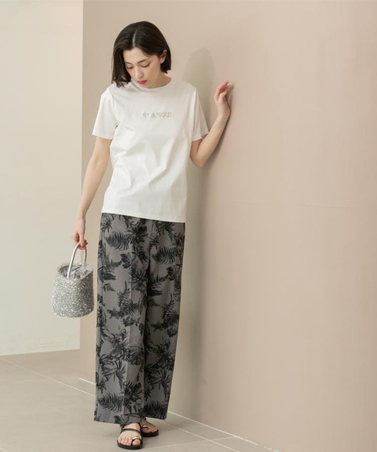 オペークドットクリップ(OPAQUE.CLIP)の刺繍＆スパンコールロゴTシャツ【洗濯機洗い可】24