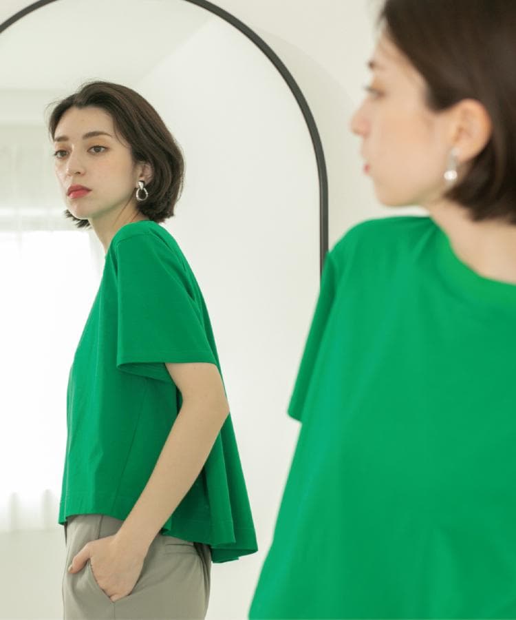 オペークドットクリップ(OPAQUE.CLIP)のバックフレアショートTシャツ【洗濯機洗い可】23