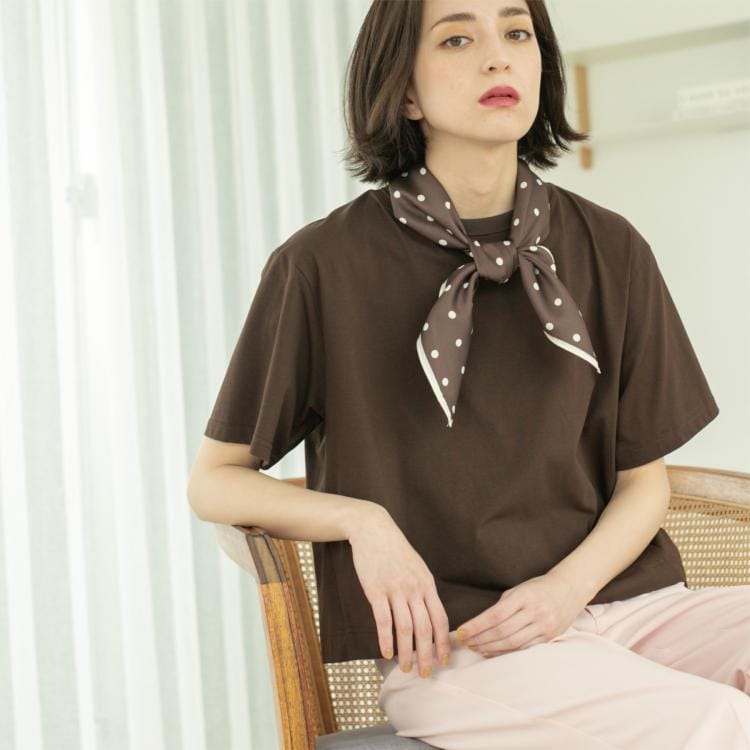 オペークドットクリップ(OPAQUE.CLIP)のバックフレアショートTシャツ【洗濯機洗い可】 Ｔシャツ