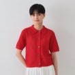 オペークドットクリップ(OPAQUE.CLIP)の《CLASSY掲載》透かし編みポロニット【洗濯機洗い可】13
