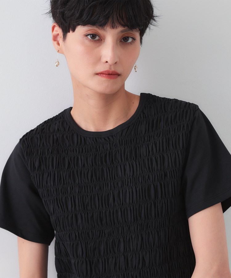 オペークドットクリップ(OPAQUE.CLIP)のシャーリングショートTシャツ【洗濯機洗い可】5
