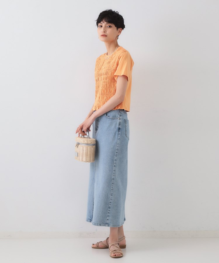 オペークドットクリップ(OPAQUE.CLIP)のシャーリングショートTシャツ【洗濯機洗い可】11