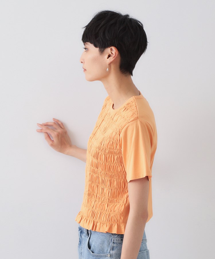 オペークドットクリップ(OPAQUE.CLIP)のシャーリングショートTシャツ【洗濯機洗い可】14
