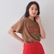 オペークドットクリップ(OPAQUE.CLIP)のカラーロゴTシャツ【洗濯機洗い可】 ブラウン(043)