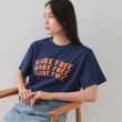 オペークドットクリップ(OPAQUE.CLIP)のカラーロゴTシャツ【洗濯機洗い可】 ネイビー(094)