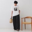 オペークドットクリップ(OPAQUE.CLIP)のナイロン混イージーワイドパンツ【洗濯機洗い可】2