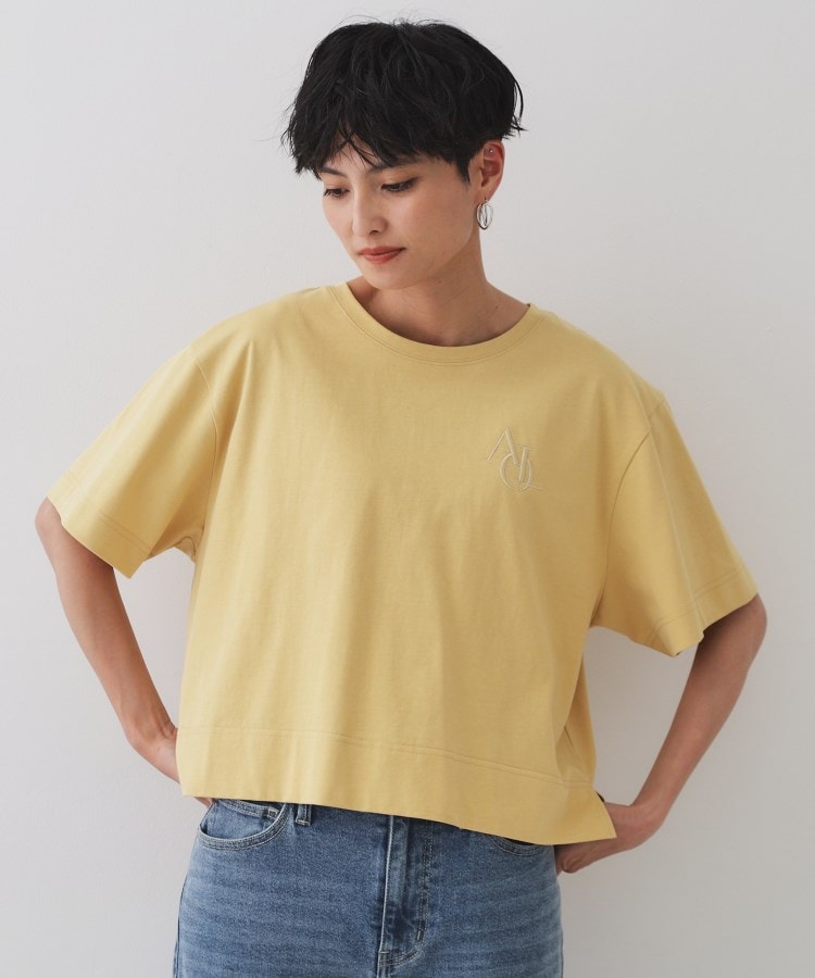 オペークドットクリップ(OPAQUE.CLIP)の刺繍ロゴワイドシルエットTシャツ【洗濯機洗い可】17