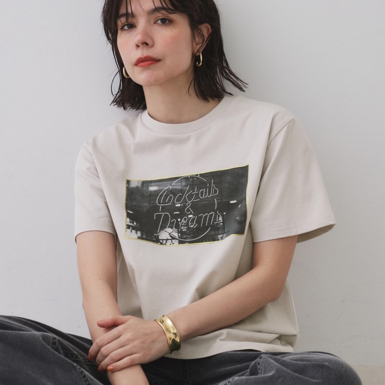 オペークドットクリップ(OPAQUE.CLIP)のフォトプリントTシャツ【洗濯機洗い可】 Ｔシャツ