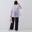 オペークドットクリップ(OPAQUE.CLIP)の麻混シアーペプラムブラウス【洗濯機洗い可】11