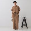 オペークドットクリップ(OPAQUE.CLIP)の《5色展開/SS-LLサイズ》スキッパー金ボタンブラウス/セットアップ対応【防シワ/ストレッチ/洗濯機洗い可】48