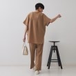 オペークドットクリップ(OPAQUE.CLIP)の《5色展開/SS-LLサイズ》スキッパー金ボタンブラウス/セットアップ対応【防シワ/ストレッチ/洗濯機洗い可】49