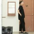 オペークドットクリップ(OPAQUE.CLIP)の《5色展開/SS-LLサイズ》スキッパー金ボタンブラウス/セットアップ対応【防シワ/ストレッチ/洗濯機洗い可】14