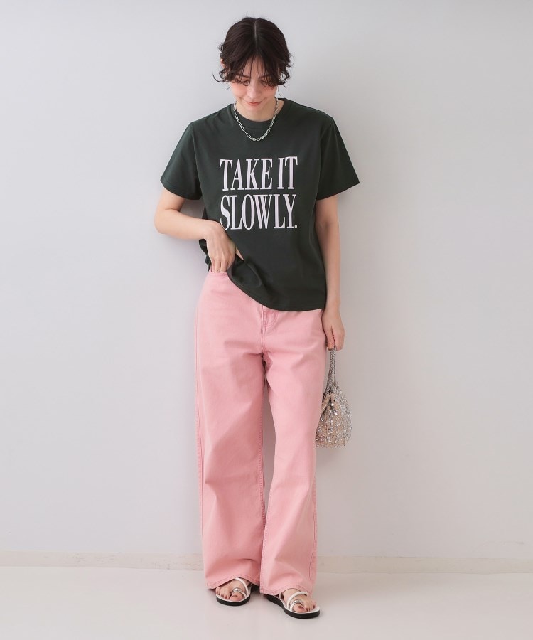 オペークドットクリップ(OPAQUE.CLIP)のロゴプリントTシャツ【洗濯機洗い可】6