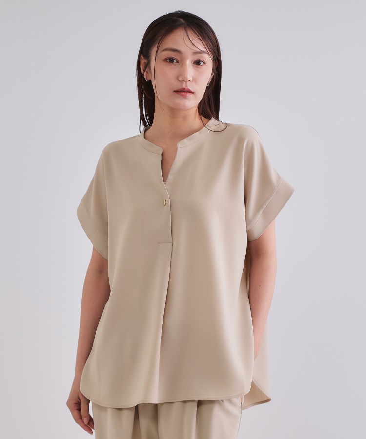 オペークドットクリップ(OPAQUE.CLIP)の《7色展開/SS-LLサイズ》ストレッチスキッパーブラウス/セットアップ対応【洗濯機洗い可/防シワ】68