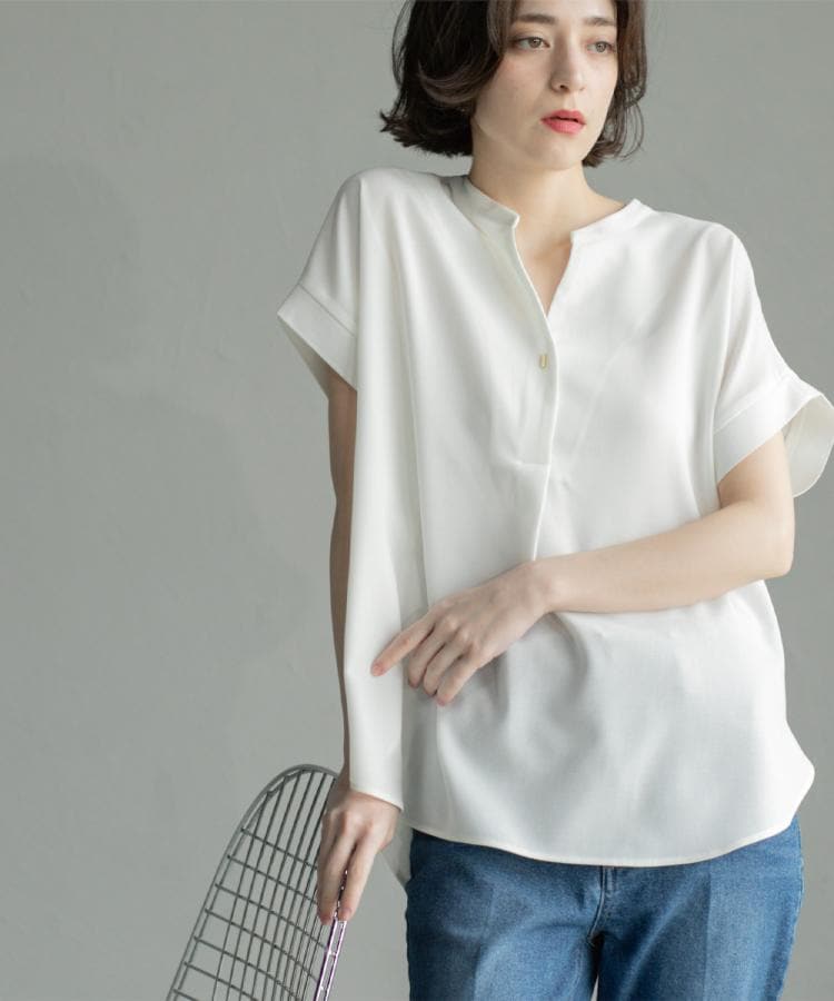 7color/SS-LLsize》ストレッチスキッパーブラウス/セットアップ 7color/SS-LLsize》ストレッチスキッパーブラウス/セットアップ