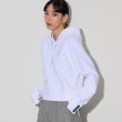 ギャレスト(GALLEST)の【LACOSTE】ワイド＆クロップドフードスウェット ホワイト(001)