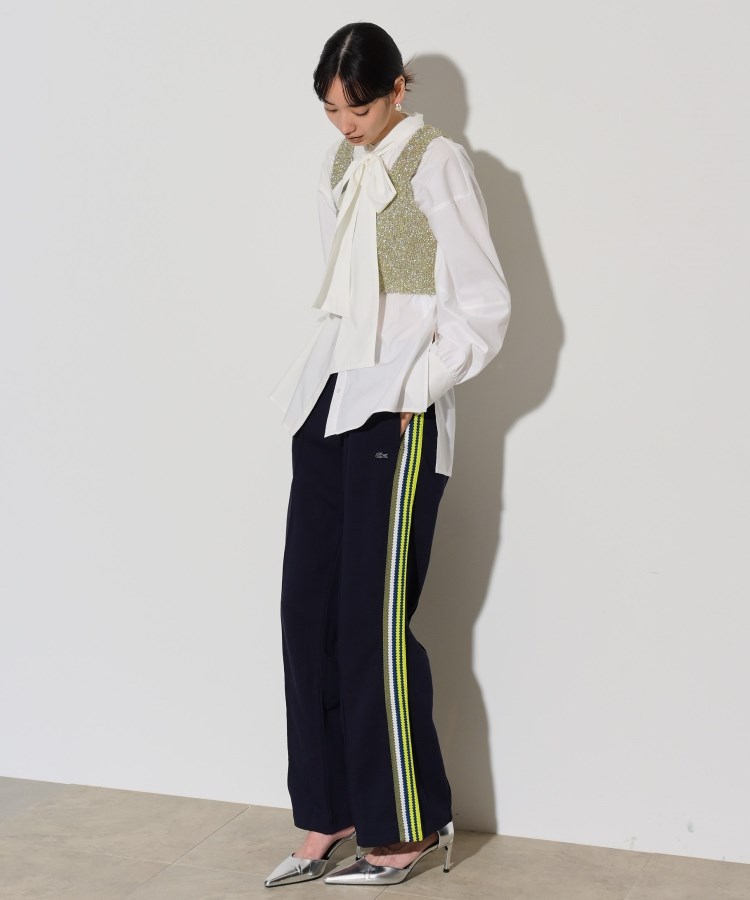 ギャレスト(GALLEST)の【LACOSTE】サイドニットテーピングフレアトラックパンツ1