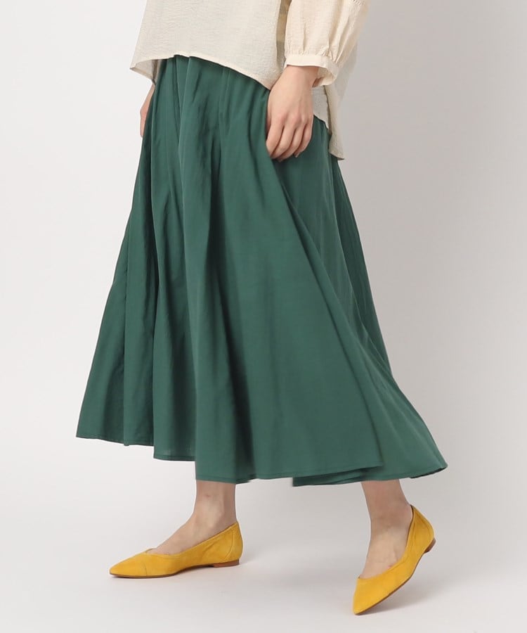 【洗える/新定番スカート!】ウエストリブカラーフレアスカート