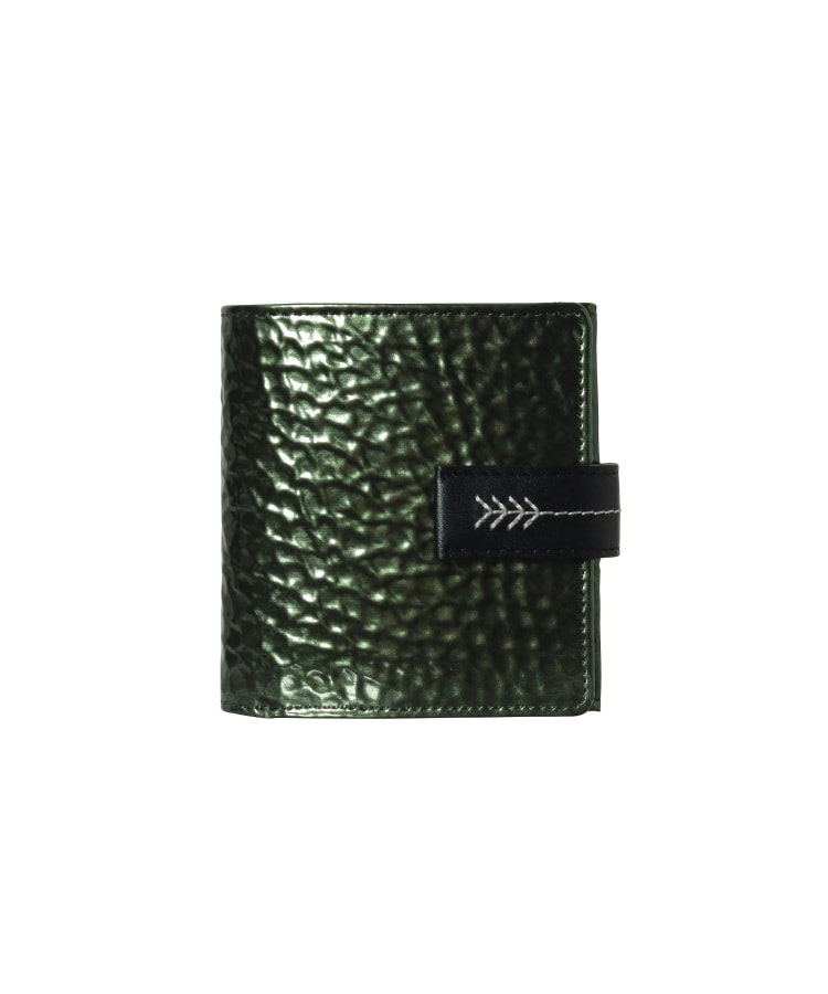 ヒロコ ハヤシ(HIROKO HAYASHI)のALBERO（アルベロ）薄型二つ折り財布 ダークグリーン(423)