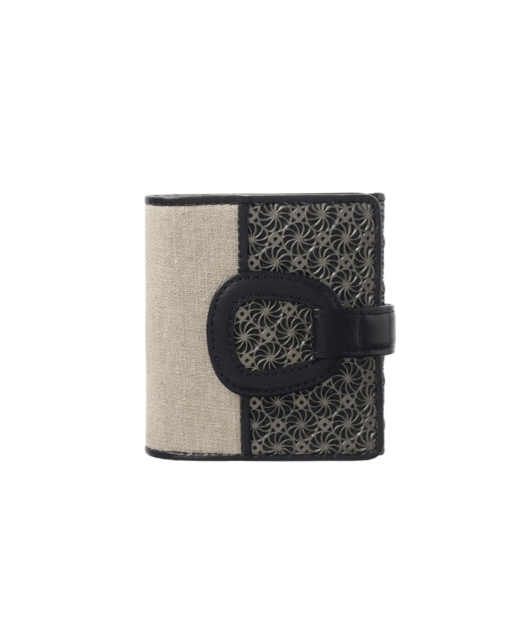 ヒロコ ハヤシ(HIROKO HAYASHI)の【20周年記念】GIRASOLE TEMPO（ジラソーレ テンポ）薄型二つ折り財布 ブラック(519)