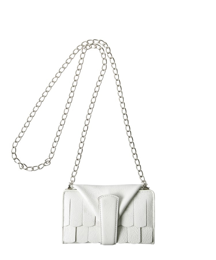 ヒロコ ハヤシ(HIROKO HAYASHI)の【限定商品】FRANGIA（フランジャ）チェーン付マルチ財布 ホワイト(002)