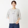ファーリー(FURRY)の【洗濯機洗い可】ポンチローマプリントTシャツ ブルー(193)