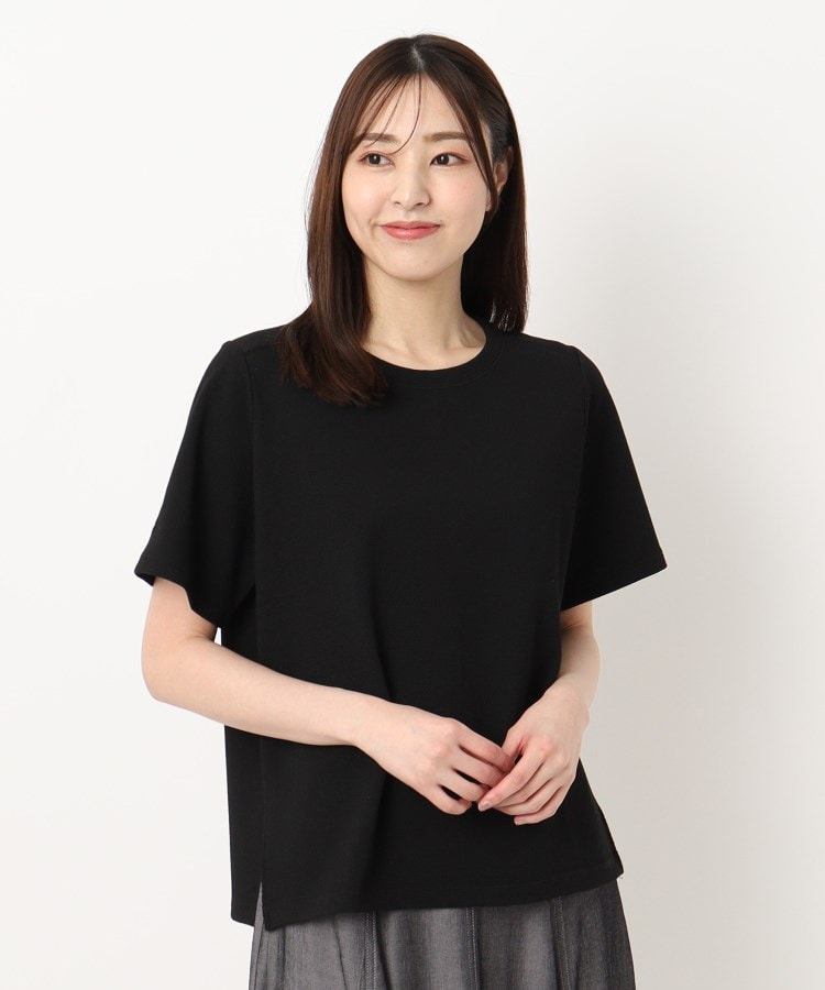 ファーリー(FURRY)の【洗濯機洗い可/軽やか】ラッセル編みクルーネックTシャツプルオーバー12