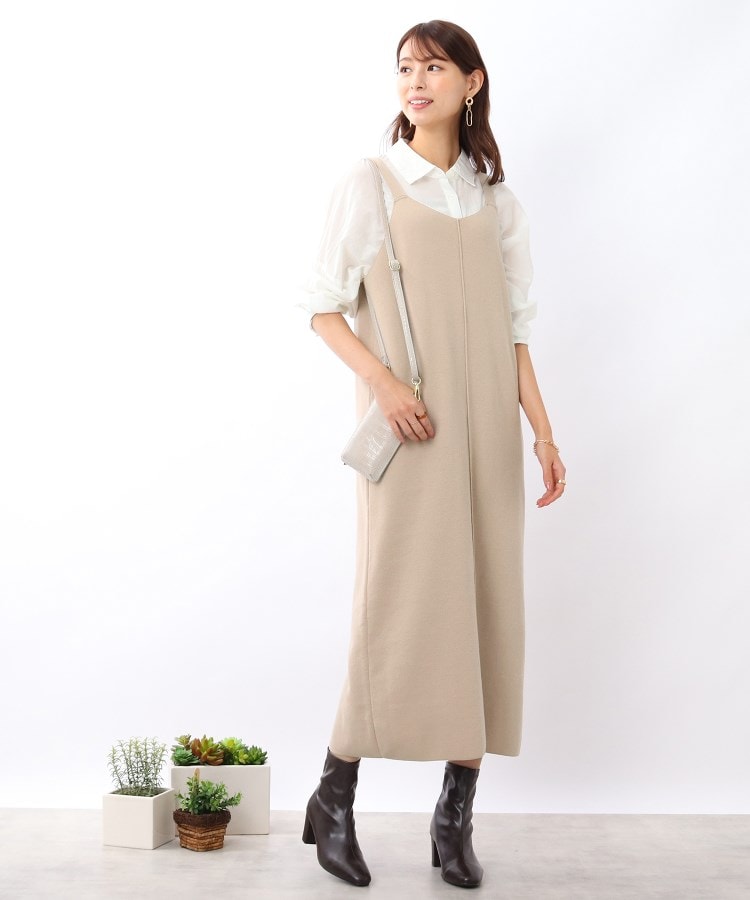 ◇2WAY ニットキャミワンピース(キャミワンピース) | SHOO・LA ◇2WAY ニットキャミワンピース(キャミワンピース) | SHOO・LA