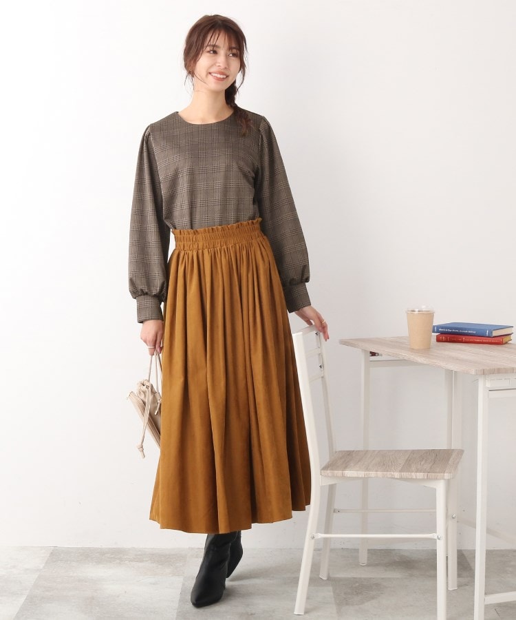 ◇グレンチェックパフ袖プルオーバー(カットソー) | SHOO・LA ◇グレンチェックパフ袖プルオーバー(カットソー) | SHOO・LA