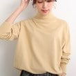 シューラルー/ドレスキップ(SHOO・LA・RUE/DRESKIP)の◆カシミヤタッチモックネックゆるニット サンドベージュ(053)