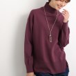 シューラルー/ドレスキップ(SHOO・LA・RUE/DRESKIP)の◆カシミヤタッチモックネックゆるニット パープル(083)