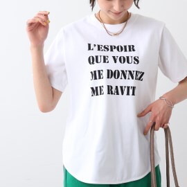 シューラルー/ドレスキップ(SHOO・LA・RUE/DRESKIP)のUSAコットン半袖ロゴTシャツ Ｔシャツ