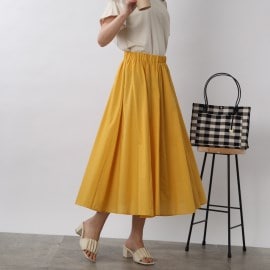 シューラルー/ドレスキップ(SHOO・LA・RUE/DRESKIP)のコットンポリエステルボリュームギャザースカート マキシ・ロングスカート