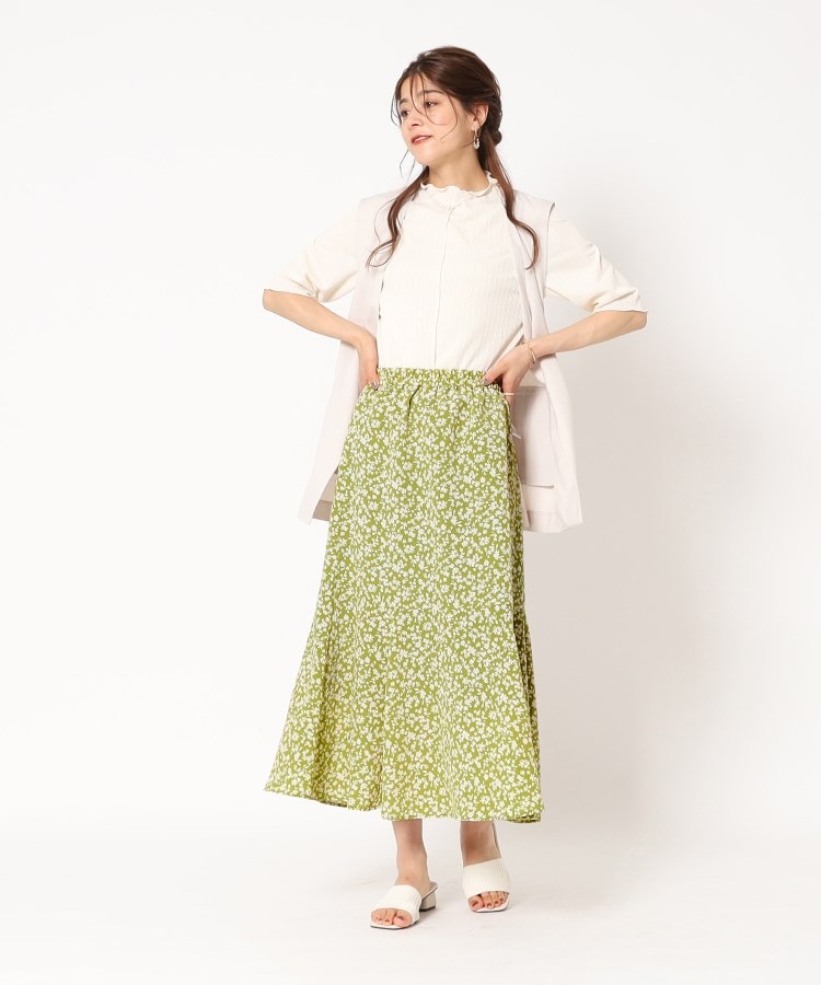 シューラルー/ドレスキップ(SHOO・LA・RUE/DRESKIP)の女性らしさが光る　フラワープリント マーメイドスカート1