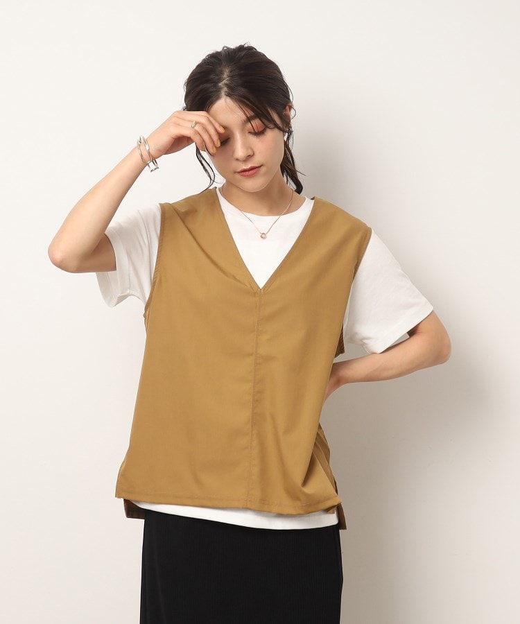 シューラルー/ドレスキップ(SHOO・LA・RUE/DRESKIP)の【2点セット】大人の旬コーデに◎ Vネックベスト+Tシャツ16