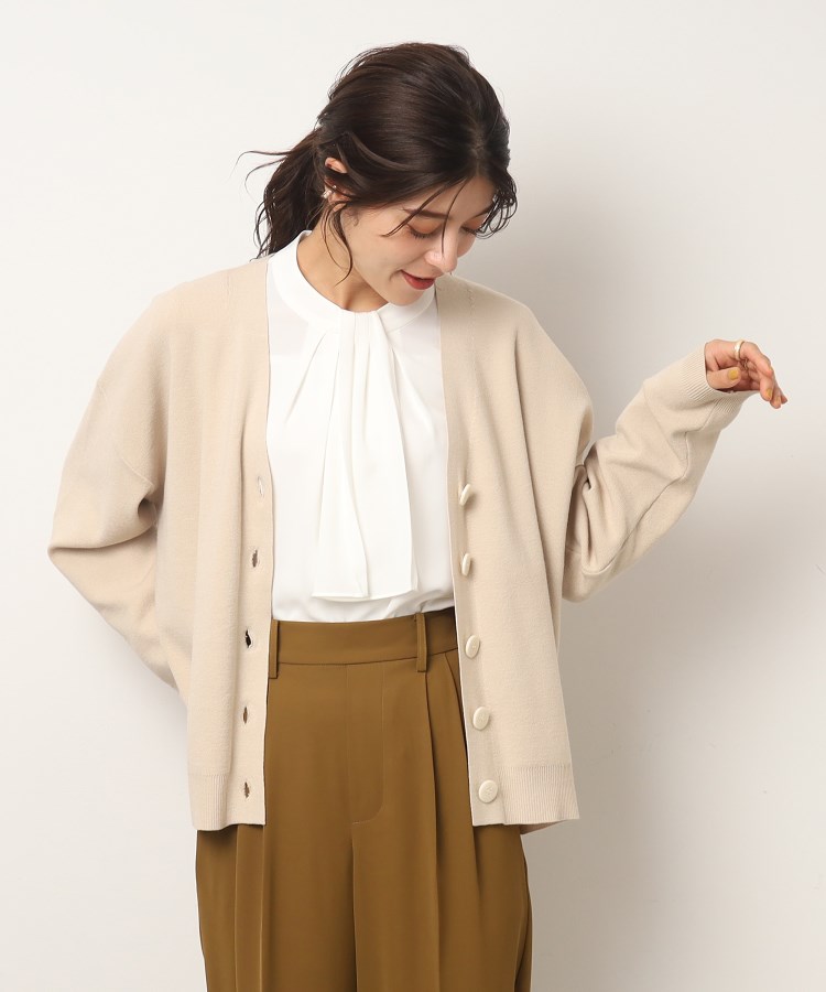 AMBIDEX Store △数字刺繍 Vカーディガン(F サックス): l