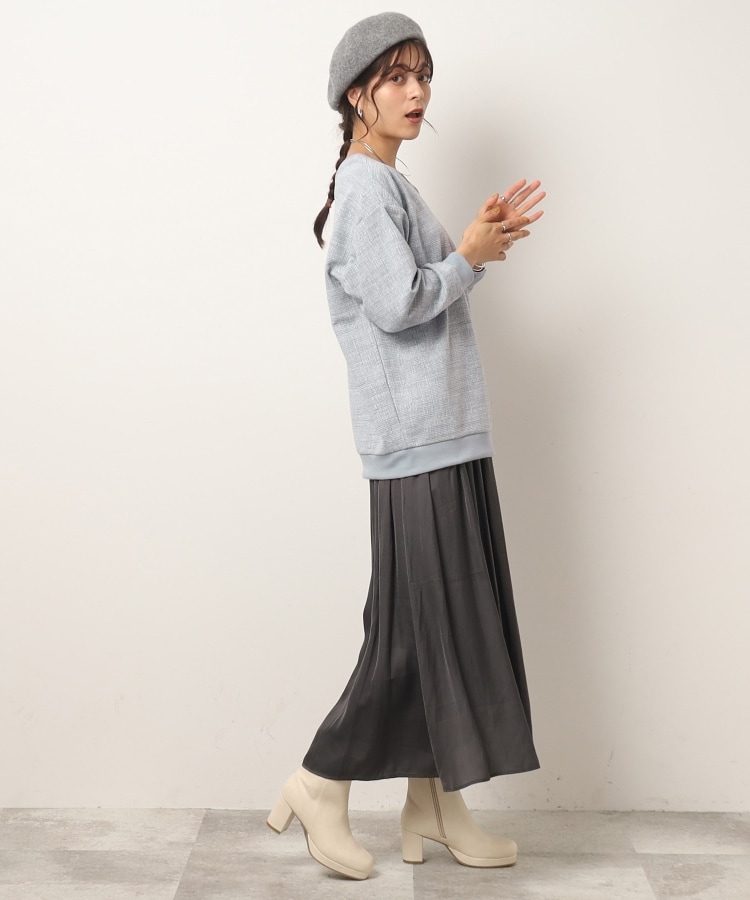 シューラルー/ドレスキップ(SHOO・LA・RUE/DRESKIP)の女性らしさあふれる サテンギャザースカート3