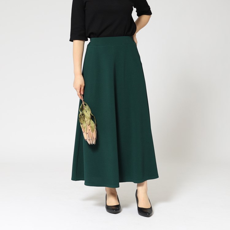 シューラルー/ドレスキップ(SHOO・LA・RUE/DRESKIP)のふくれジャカードフレアースカート マキシ・ロングスカート