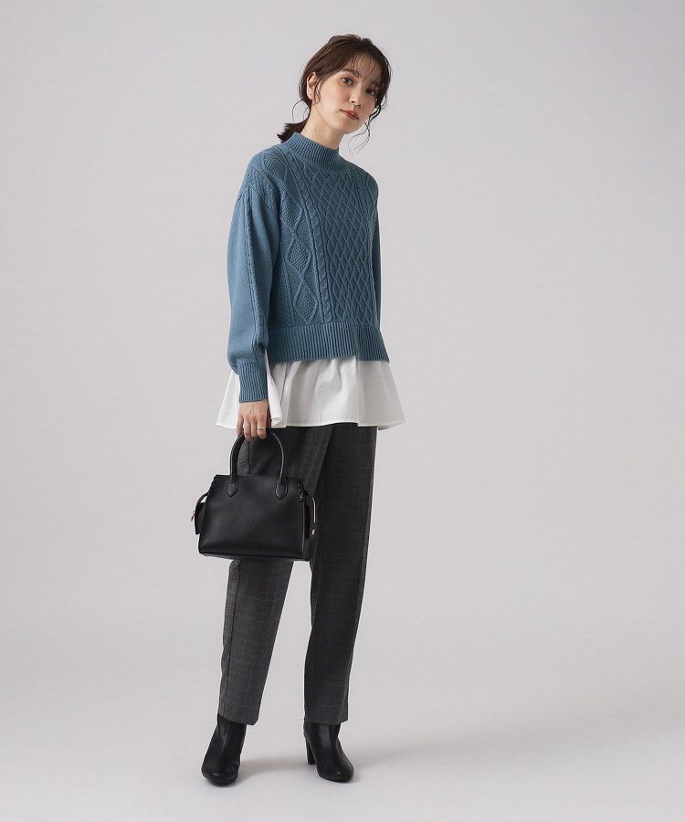 シューラルー/ドレスキップ(SHOO・LA・RUE/DRESKIP)の◆【レイヤード風で着映え】ドッキング ハイネック ケーブルニット10