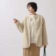 シューラルー/ドレスキップ(SHOO・LA・RUE/DRESKIP)の【体型カバー】女性らしく着こなす ノーカラー ボアジャケット2