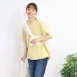 シューラルー/ドレスキップ(SHOO・LA・RUE/DRESKIP)の【USAコットン】シンプルラウンドカット ゆるTシャツ レモンイエロー(031)