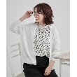 シューラルー/ドレスキップ(SHOO・LA・RUE/DRESKIP)の【高レビュー/洗える/8分袖/】大人のシアーカーディガン オフホワイト(003)