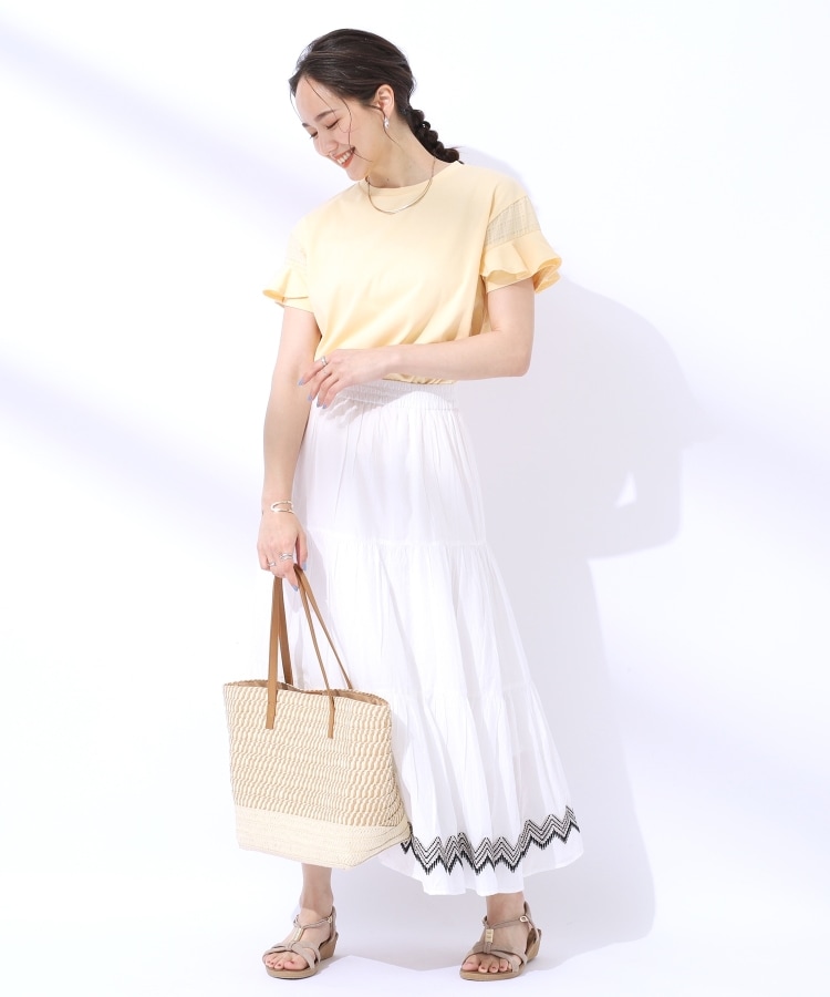 シューラルー/ドレスキップ(SHOO・LA・RUE/DRESKIP)のほんのり甘い シアーチェック お袖フリルトップス37