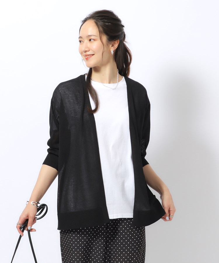 シューラルー/ドレスキップ(SHOO・LA・RUE/DRESKIP)の【洗える/7分袖】さらっと羽織れる トッパーカーディガン5